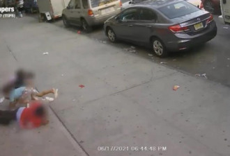 纽约街头光天化日下枪击案 两儿童被当人肉盾牌