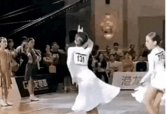看到人性之恶：女孩拉丁舞比赛中2次推倒对手