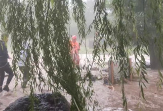 北京多地暴雨景区关闭 3人抱住大树获救