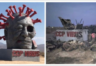 数十华人团体联署要求彻查中共病毒雕像被焚