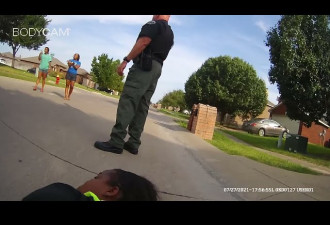 美国黑人女孩被警察扑倒痛苦哭喊我不能呼吸