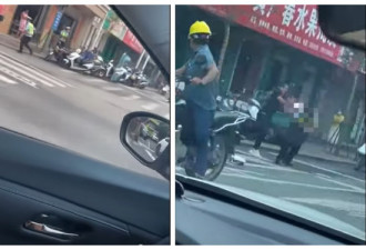 疯传：广东一男子当街持菜刀砍警察！一刀毙命