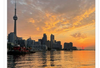 美呆了：潮湿高温给多伦多带来意想不到的日出
