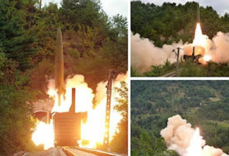 朝鲜射弹道导弹画面 美媒:给对手挑战