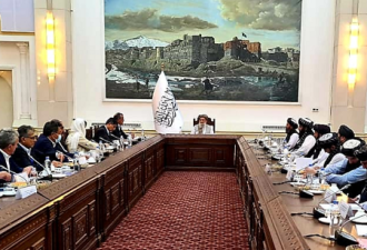 谭德塞在喀布尔会见阿富汗临时政府代理总理