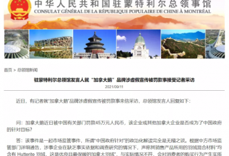 中国驻蒙特利尔总领馆回应“加拿大鹅”被罚