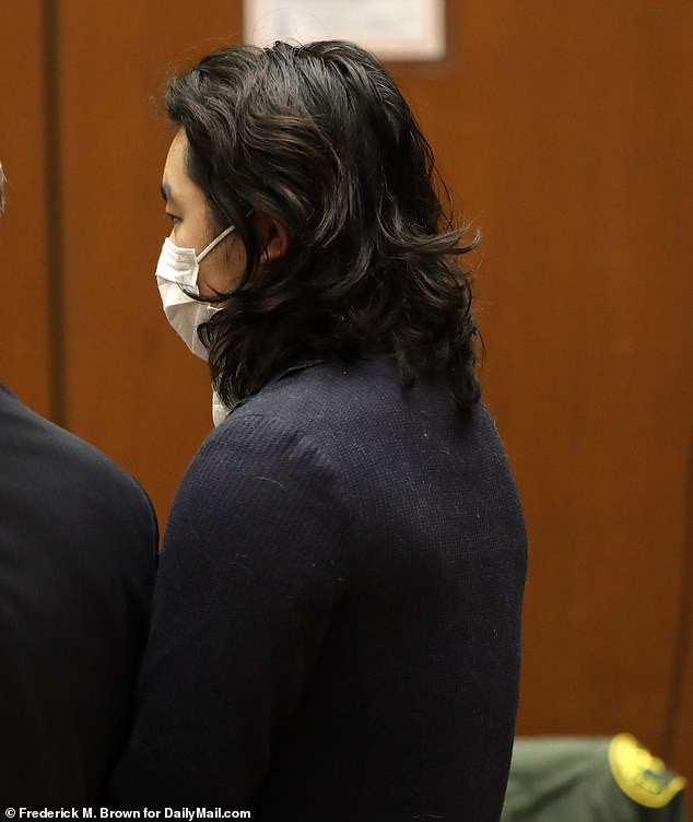 Ka Leung Chan wore a mask as he kept his eyes low at the Los Angeles Superior Court Tuesday as he attended the arraignment for vehicular manslaughter. He stared straight ahead