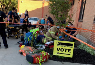 司机失控撞向投票民众 9人被撞包括一5岁儿童