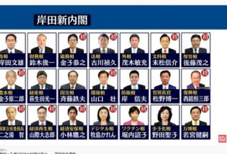 日本新内阁3名女性 安倍弟弟留任防卫大臣