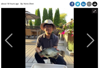 华人钓鱼发烧友钓到大鱼：破BC省记录