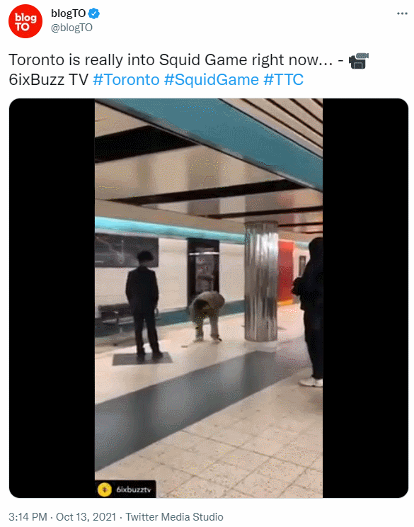 多伦多地铁站上演《鱿鱼游戏》！多国急发警告