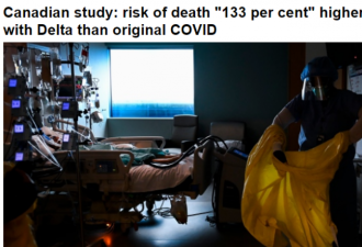 迟来的研究：感染Delta变种死亡风险高出130%