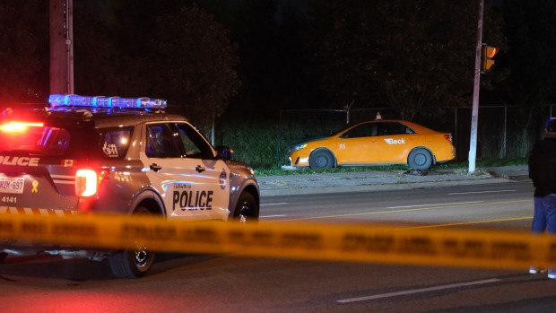 Toronto police are investigating a shooting in Scarborough that left a taxi driver seriously injured. (Simon Sheehan/CP24)