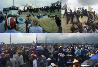 台塑钢铁厂毁生态 三千越南渔民围厂抗议