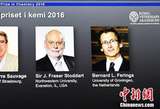 三人分获诺贝尔化学奖 设计合成“分子机器”