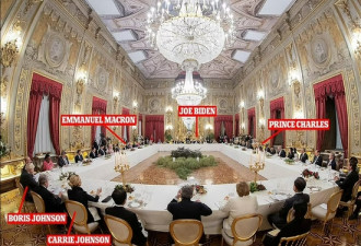 G20晚宴细节:美英法领导人坐得远 场外有人抗议