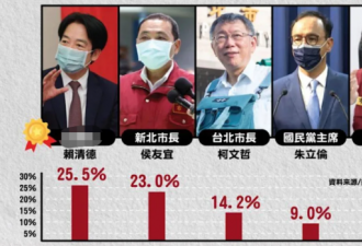 蔡英文下台后这五人最可能当台湾地区领导人