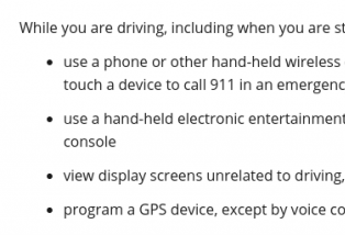 士嘉堡路口司机拿起手机被开单 用GPS也要小心