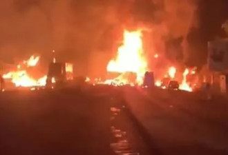 西非：公交车撞上油罐车 98人被活活烧死