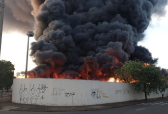 巴西巴拉那州一车库起火 至少35辆公交车被烧毁