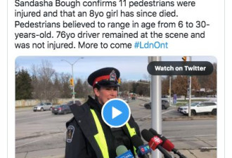 12死伤 加拿大大妈开车疯狂连环撞 8岁女孩惨死