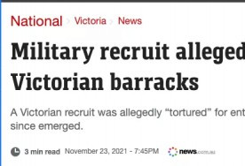 新兵遭“捆绑、窒息、性侵”！澳洲军营曝丑闻