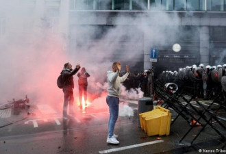 反对防疫措施 欧洲多地抗议活动引爆冲突