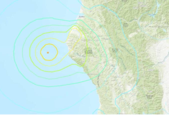 美加州外海20日发生规模6.2强震