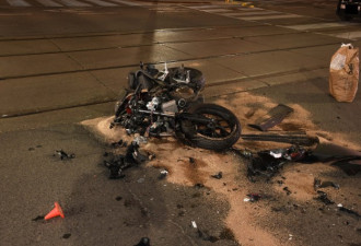 多伦多警车违规左转撞摩托 不负刑责