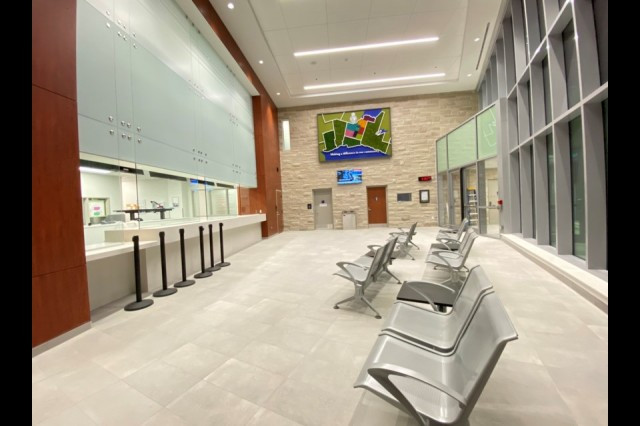 The lobby of the new headquarters, which will be open to the public as of Jan. 10, 2022. 