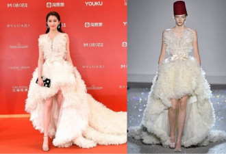 关晓彤和模特同穿一款白裙，生图状态也超级好