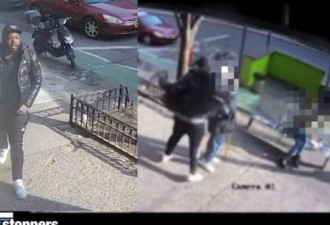 监控:纽约男子无故袭击79岁拄拐老人