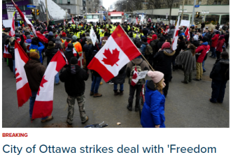 渥太华市长与抗议车队达成协议