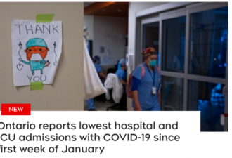 安省住院人数降至一月初以来最低 死亡新增37人