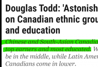 加拿大华裔教育程度全国最高 收入甩白人一大截