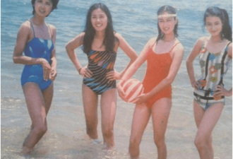 八十年代泳装照：女生们开始展示美丽