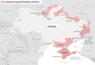 俄乌战场形势图 这些地方被俄军占据