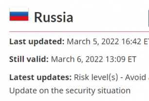 加拿大发布警告: 赶紧离开俄罗斯! 后果自负!