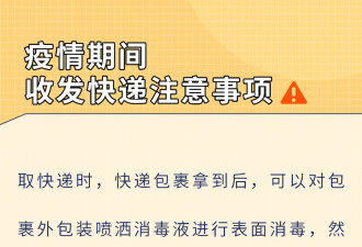 上海邮政管理局发疫情收寄提示:先防护后收件