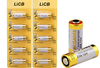 LiCB 23A电池10个4折!适用于车库门开孔器