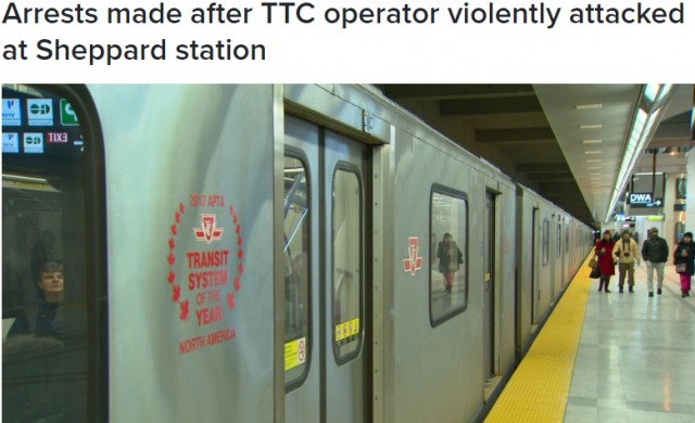 A train at a TTC station, as seen in this photo on Jan. 8, 2018. CITYNEWS