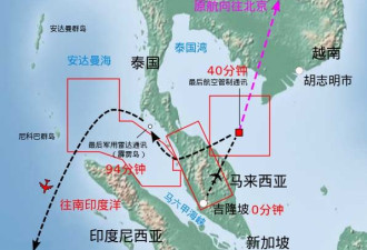 马航飞机失踪前 飞行路线是怎样的