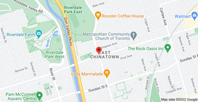 Map of Gerrard St E & Broadview Ave, Toronto, ON M4M 1X9