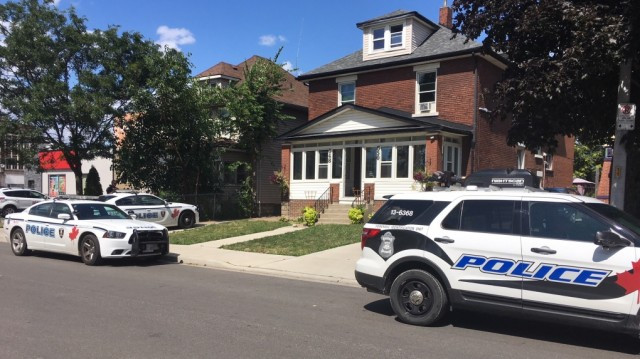 Police on scene on Moy Avenue on Friday, Aug. 9, 2019. (Chris Campbell / CTV Windsor)
