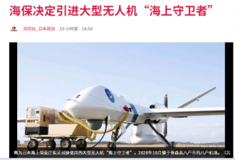 日媒：日本决定引进美国大型无人机监视钓鱼岛