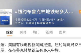 视频!纽约"死亡地铁"枪击已28伤 多名亚裔中弹