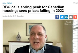 RBC预测：加拿大房价今年春季将见顶