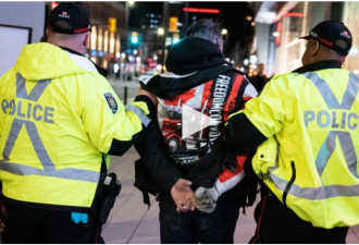 【视频】多伦多周末14场示威7人袭警砸车被捕