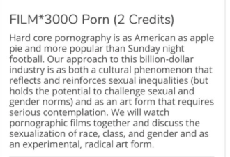 北美一大学开设&quot;色情片鉴赏课&quot; 看片还能拿学分