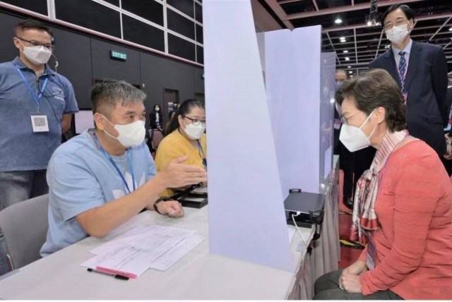 香港特区第?任行政长官选举准备就绪!林郑视察主投票站?地_林郑月娥_?央_南都